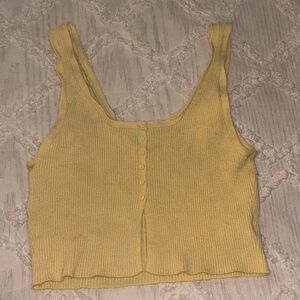 Kendall & Kylie (Pacsun) yello knit cropped tank